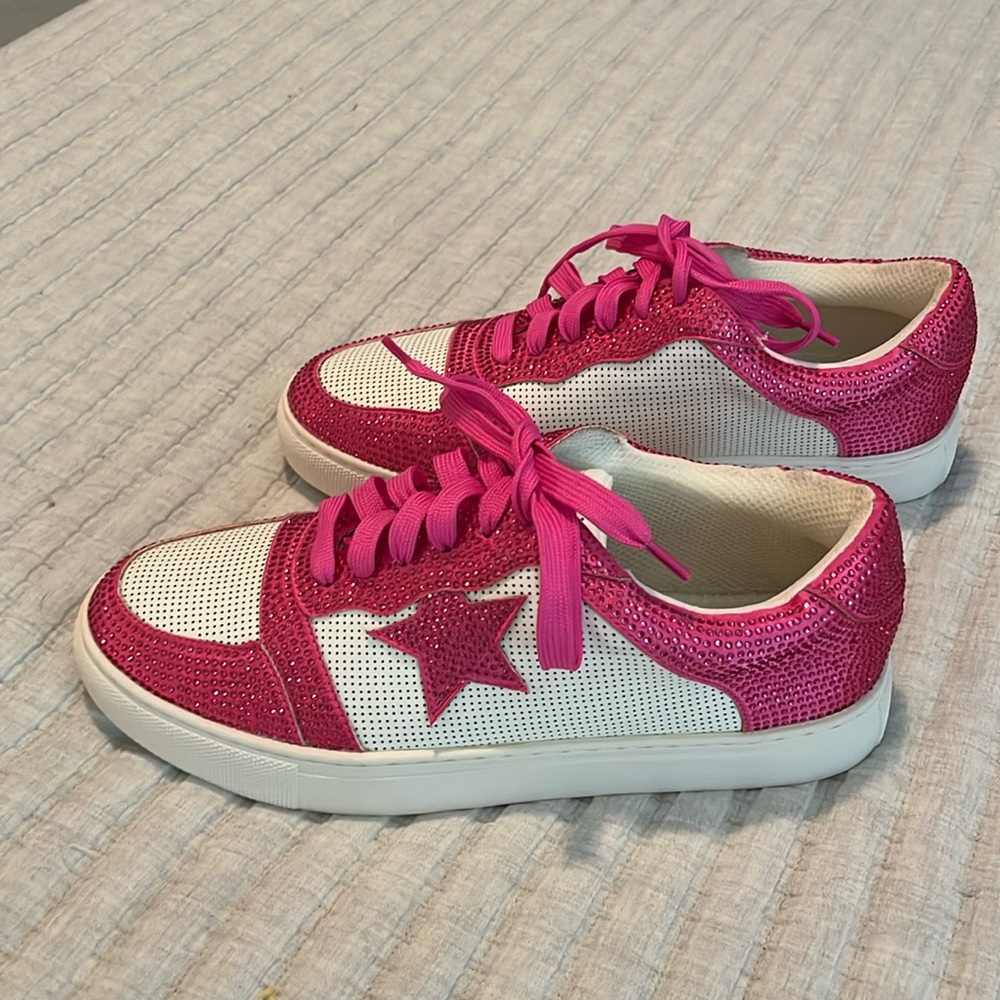 Corkys Fuchsia and White Star Sneakers